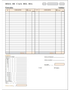 TALONARIO ARQUEO DE CAJA FOLIO SIN COPIA