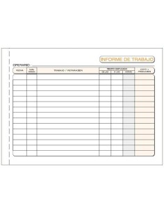 TALONARIO INFORME DE TRABAJO CUARTO APAISADO
