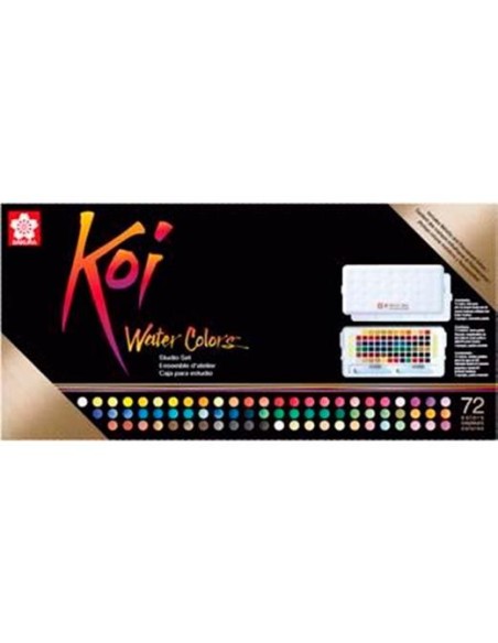 TALENS SAKURA KOI WATER COLORS STUDIO SET 72 COLORES SURTIDOS