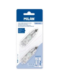 MILAN RECAMBIO CINTA CORRECTORA CILÍNDRICA Y EXTENSIÓN 5MMX6M -BLÍSTER 2U-
