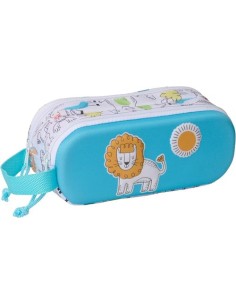 PORTATODO DOBLE 3D SAFTA LION 3D 21x8x6cm