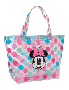BOLSO SHOPPING CON CREMALLERA MINNIE MOUSE BEACH 54x35x17cm