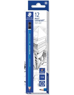LAPIZ GRAFITO MARS LUMOGRAPH 100, GRAD. 11B STAEDTLER 100-11B