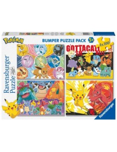 PUZZLE 2D 4X100 PIEZAS POKEMON RAVENSBURGER