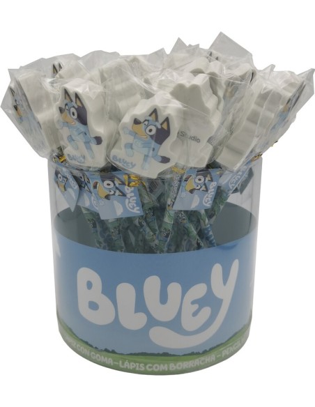 CUBO 36 LAPIZ CON GOMA DECORADA BLUEY