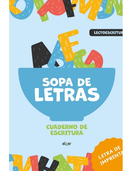 Sopa de letras Cuaderno de escritura letra de imprenta