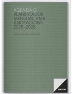 CAT AGENDA G PLANIFICADOR MENSUAL A4 25 26 MES VISTA