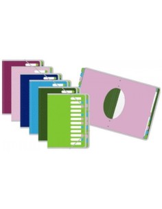 Carpeta clasificadora a4 12 separadores polipropileno colores surtidos