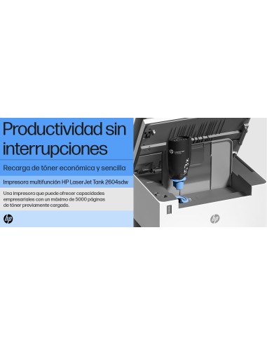 LaserJet Impresora multifunción Tank 2604sdw, Blanco y negro, Impresora para Empresas, Impresión a doble cara  Escanear a corre