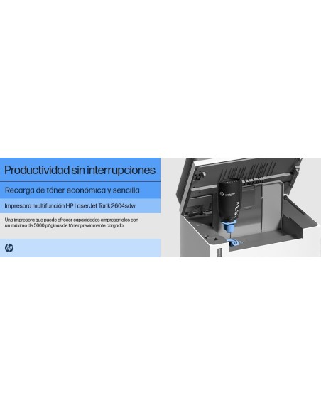 LaserJet Impresora multifunción Tank 2604sdw, Blanco y negro, Impresora para Empresas, Impresión a doble cara  Escanear a corre