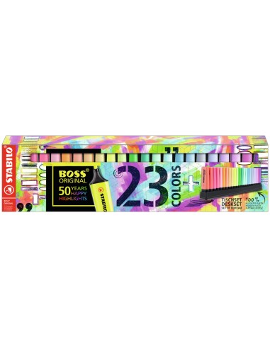 BOSS Original marcador 23 pieza(s) Punta de cincel Multicolor