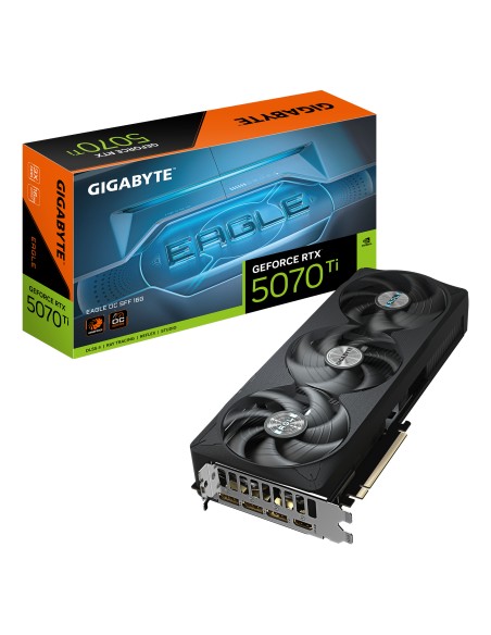 GeForce RTX 5070 Ti EAGLE OC SFF 16G Tarjeta Gráfica - 16GB GDDR7, 256 bits, PCI-E 5.0, 2542 MHz Core Clock, 3 x DP 2.1a, 1 x HD