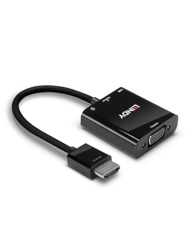 38285 adaptador de cable de vídeo 0,1 m HDMI tipo A (Estándar) VGA (D-Sub) Negro