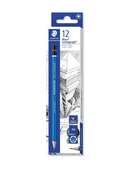 LAPIZ GRAFITO MARS LUMOGRAPH 100, GRAD. 7H STAEDTLER 100-7H