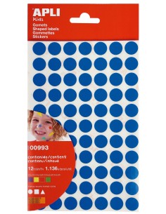 00993 etiqueta autoadhesiva Permanente Azul, Verde, Rojo, Amarillo