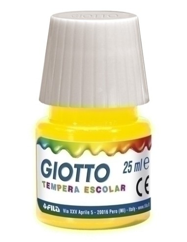 TEMPERA GIOTTO 25 ml AMARILLO - Pack de 6 unidades