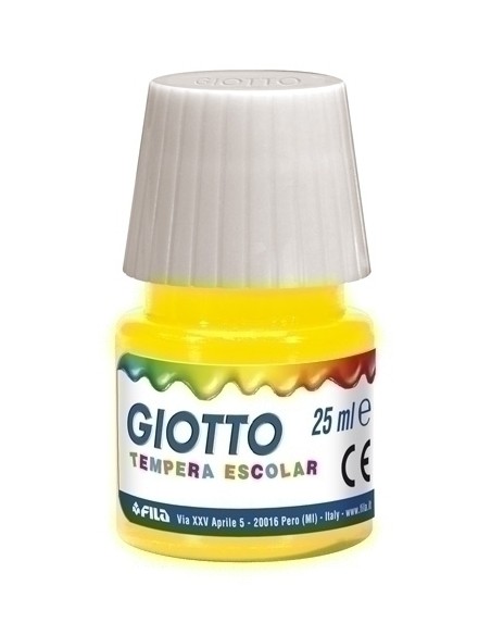 TEMPERA GIOTTO 25 ml AMARILLO - Pack de 6 unidades