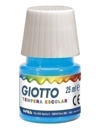 TEMPERA GIOTTO 25 ml CIAN - Pack de 6 unidades