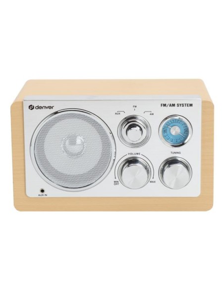 TR-63LW radio Personal Analógica Bamboo, Plata