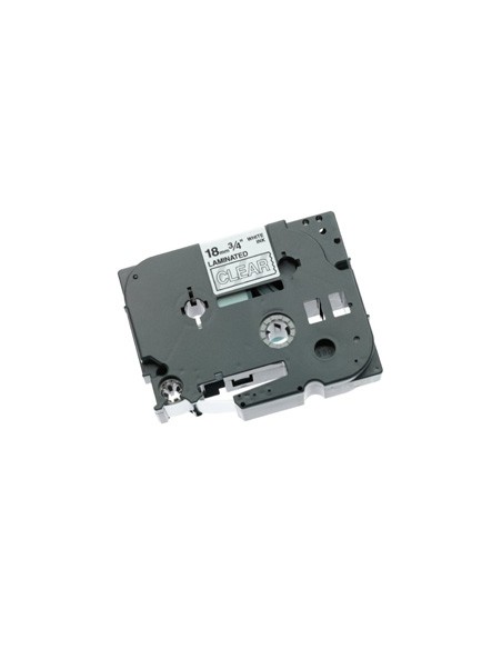 Gloss Laminated Labelling Tape - 18mm, White/Clear cinta para impresora de etiquetas TZ