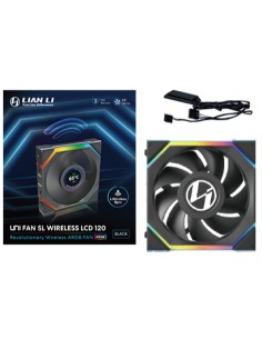 UNI FAN SL Wireless LCD 120 Carcasa del ordenador Ventilador 12 cm Negro 1 pieza(s)
