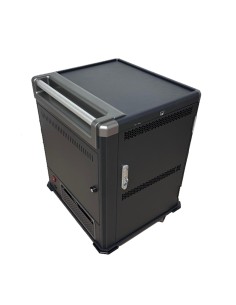 EW1703 carrito y armario de dispositivo portátil Carro de gestión y carga para dispositivos portátiles Negro, Gris