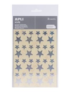 BOLSA 3 HOJAS GOMETS ESTRELLA HOLOGRAFICO PERMANENTES