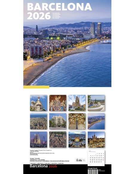 Cal 2026 Pared 30x30 cm Barcelona 1 Barceloneta