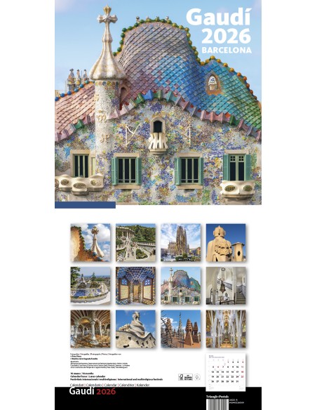 Cal 2026 Pared 30x30 cm Gaudi 1 A Batllo
