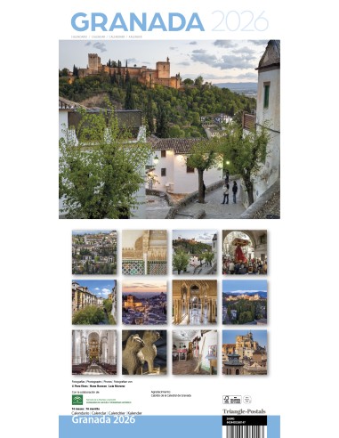 Cal 2026 Pared 30x30 cm Granada y la Alhambra