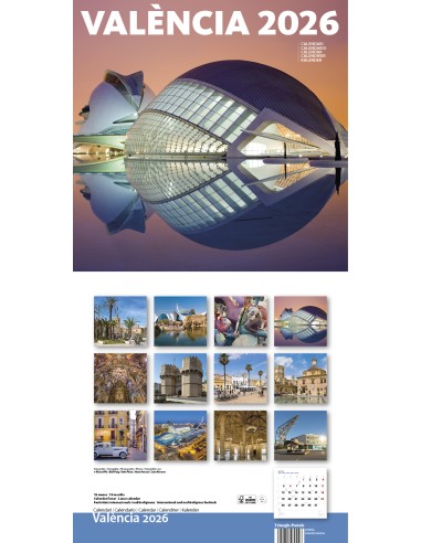 Cal 2026 Pared 30x30 cm Valencia