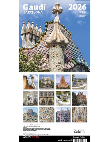 Cal 2026 Pared 16x16 cm Gaudi 1 A Batllo