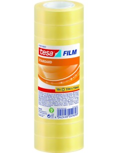 Pack 10 rollos tesafilm standard 33mx15mm tesa