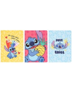 PACK 3 CUADERNOS A5 DISNEY STITCH TROPICAL