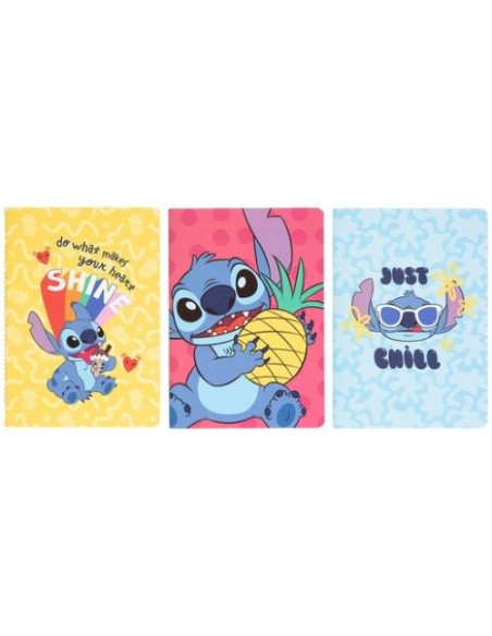 PACK 3 CUADERNOS A5 DISNEY STITCH TROPICAL