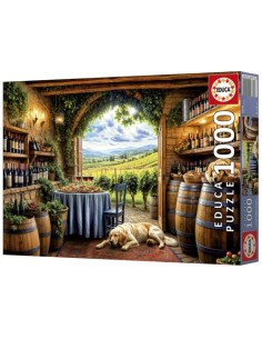 PUZZLE 1000 PIEZAS PERROS EN BODEGA DE VINOS