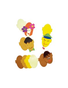 P.10UN. CARAS ETNICAS 4 COLOR 18X13CM NIEFENVER