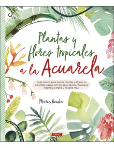 Plantas y flores tropicales a la acuarela
