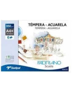 Minipack 6 2 laminas gratis acuarela a4 350g fabriano scuola