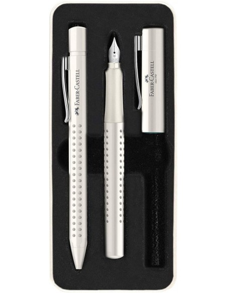 Set estilografica m y boligrafo m color leche de coco