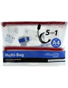 BOLSA MULTIUSOS 36X255CM A4 5 BOLSILLOS CREMALLER