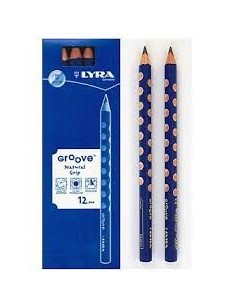 C 12 lapiz de grafito lyra groove jumbo b mina 10mm triangular y ergonomico