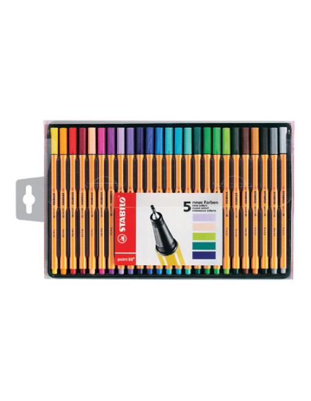 point 88 rotulador de punta fina Multicolor 25 pieza(s)