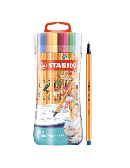 Point 88 rotulador de punta fina Fino Multicolor - Pack 5 Unidades - 8830-4