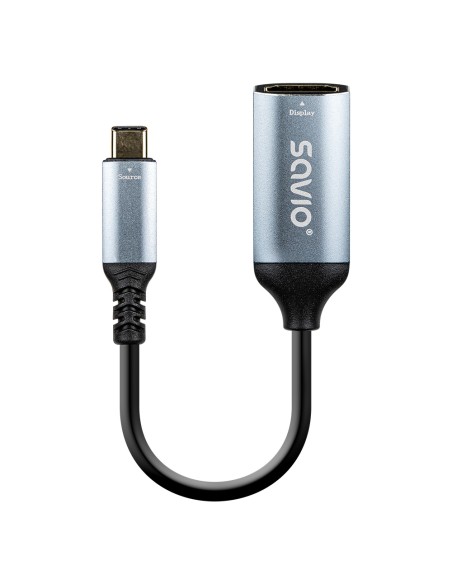 AK-78 adaptador de cable de vídeo 0,015 m USB Tipo C HDMI Negro, Plata