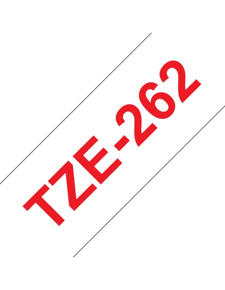 TZE-262 cinta para impresora de etiquetas Rojo sobre blanco