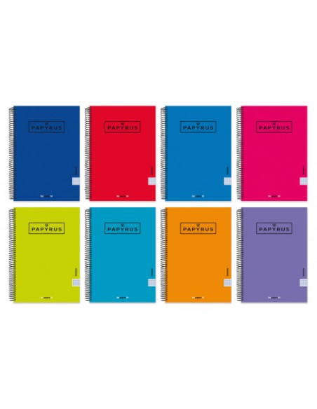 CUADERNO TAPA POLIPROPILENO EXTRADURA UNICLASIC FOLIO 80 HOJAS 90GR. 4X4 COLORES SURTIDOS PAPYRUS 88442099