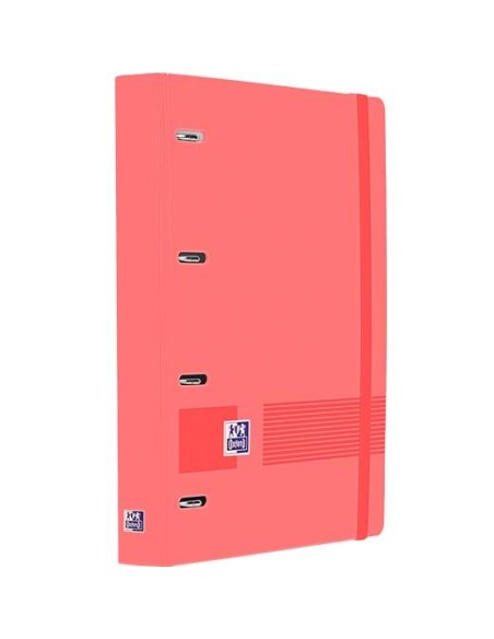 OXFORD EUROPEANBINDER LIVE&GO CARPETA ANILLAS 4X35 A4+ C/RECAMBIO 5X5 WRITE&ERASE POLYFOAM SANDÍA 400195367 - Pack de 4 unidades