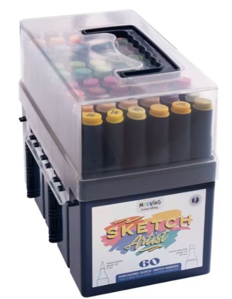 C 60 MARCADORES SKETCH COLORING