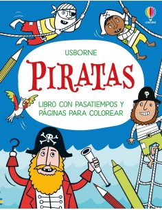 PIRATAS LIBRO CON PASATIEMPOS Y PAGINAS PARA COLOREAR